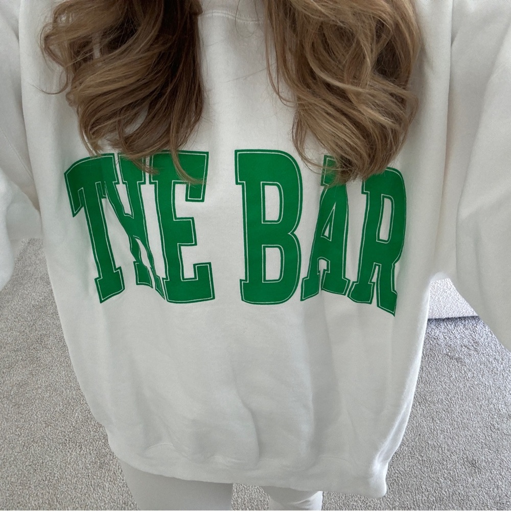 The Bar Varsity Sweatshirt - Green/White